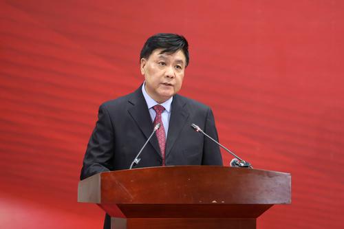 图2  最高人民法院审判委员会副部级专职委员、二级大法官刘贵祥致辞